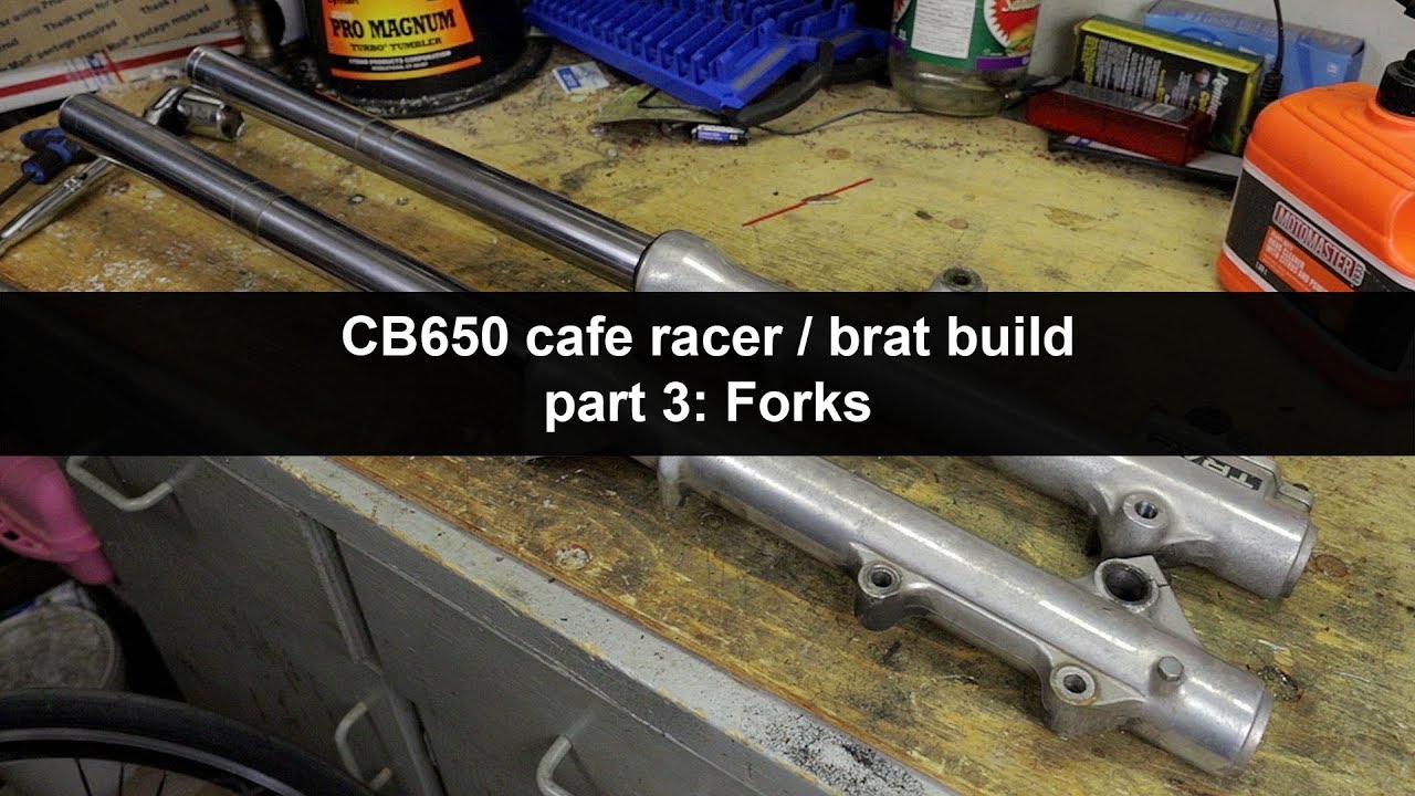 Honda CB650 Cafe Racer build 3 - Forks
