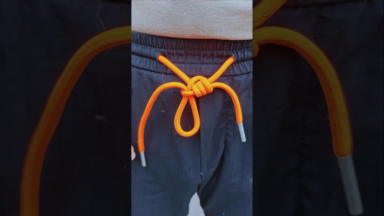 How to tie a knot on the sweatpants rope #knot
