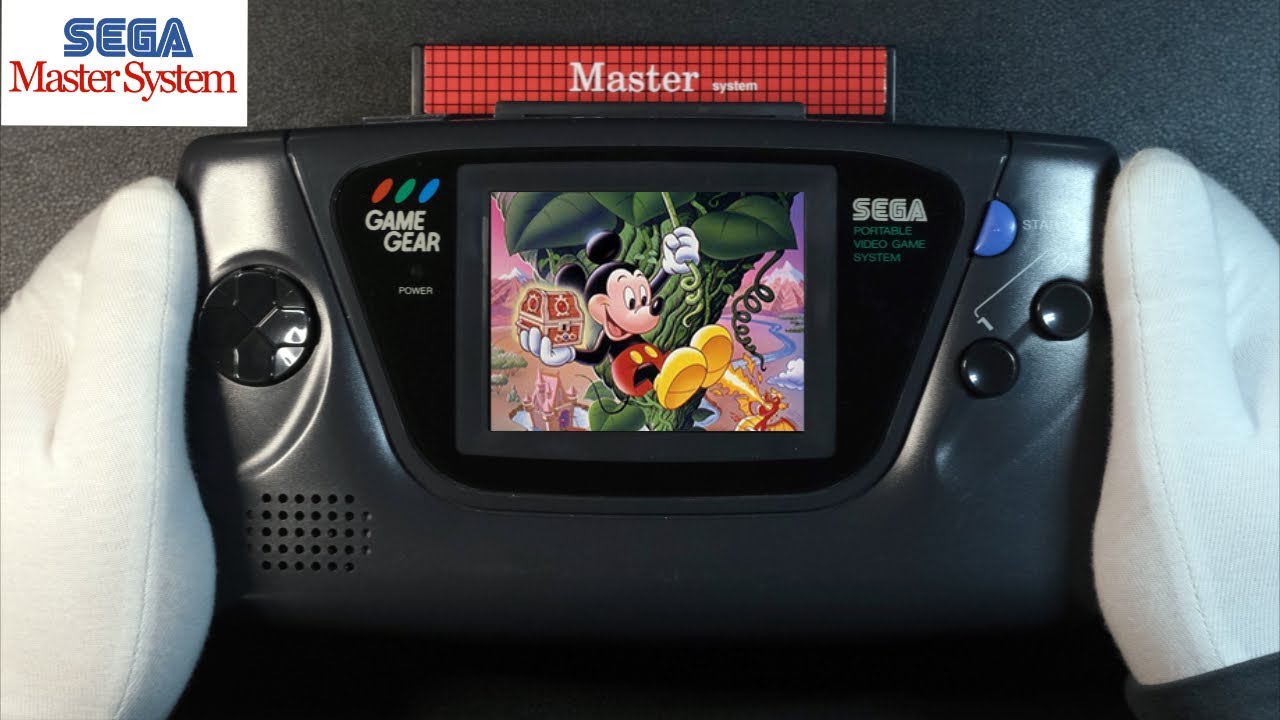 «Земля иллюзий» с Микки Маусом в главной роли для Sega Master System на портативной игровой консо...