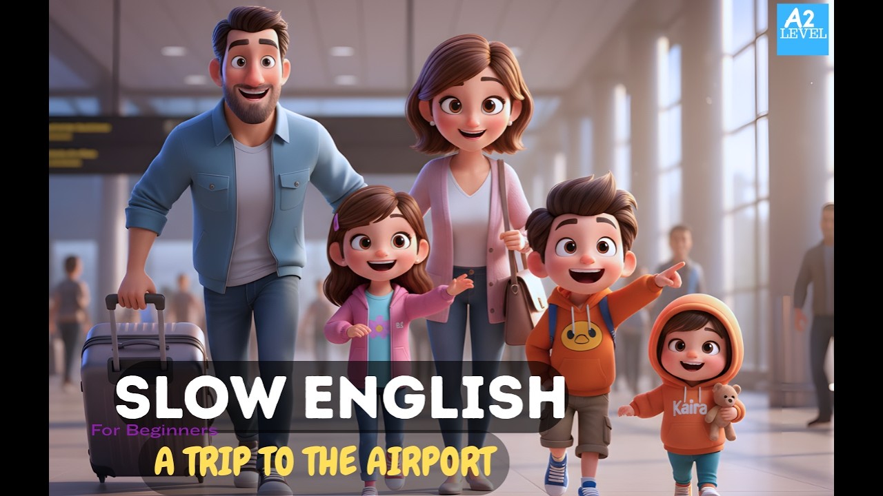 Family Trip to the Airport | Easy English Listening Practice (A2 Level)