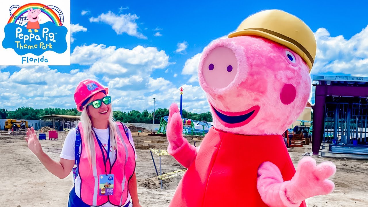NEW Peppa Pig Theme Park Florida Exclusive Hard Hat Tour! Construction, Progress & Fun Facts!