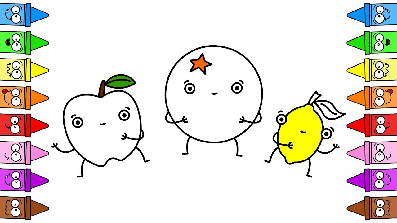 How To Draw Fruits Step by Step | Drawing and Coloring Fruits