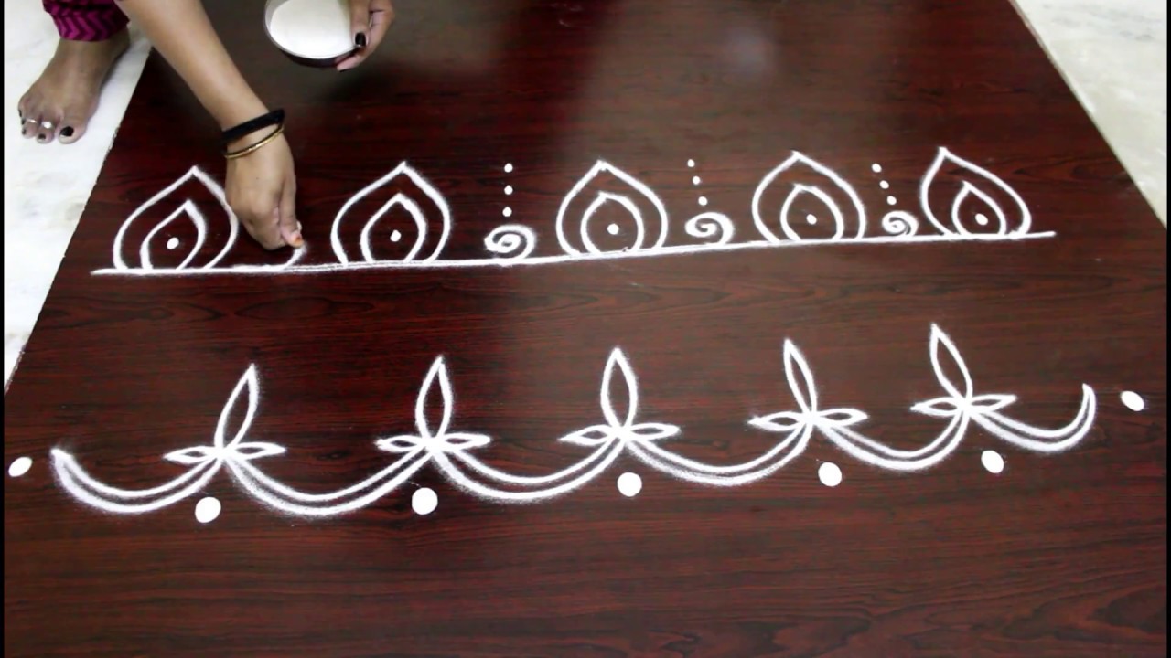 border designs- free hand rangoli