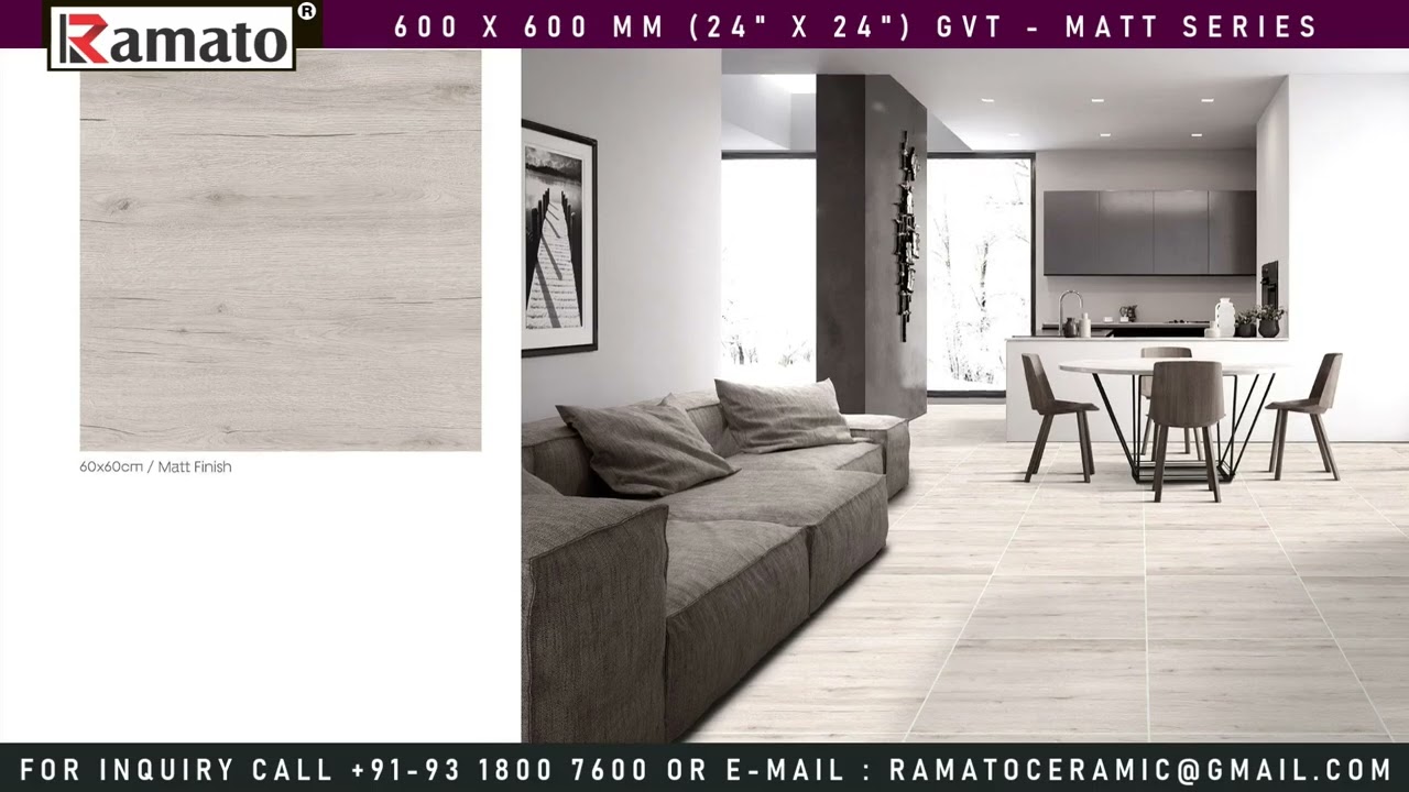 Matt Series GVT PGVT 600x600mm 24x24in Ceramic Glazed Vitrified Tiles Morbi Gujarat INDIA