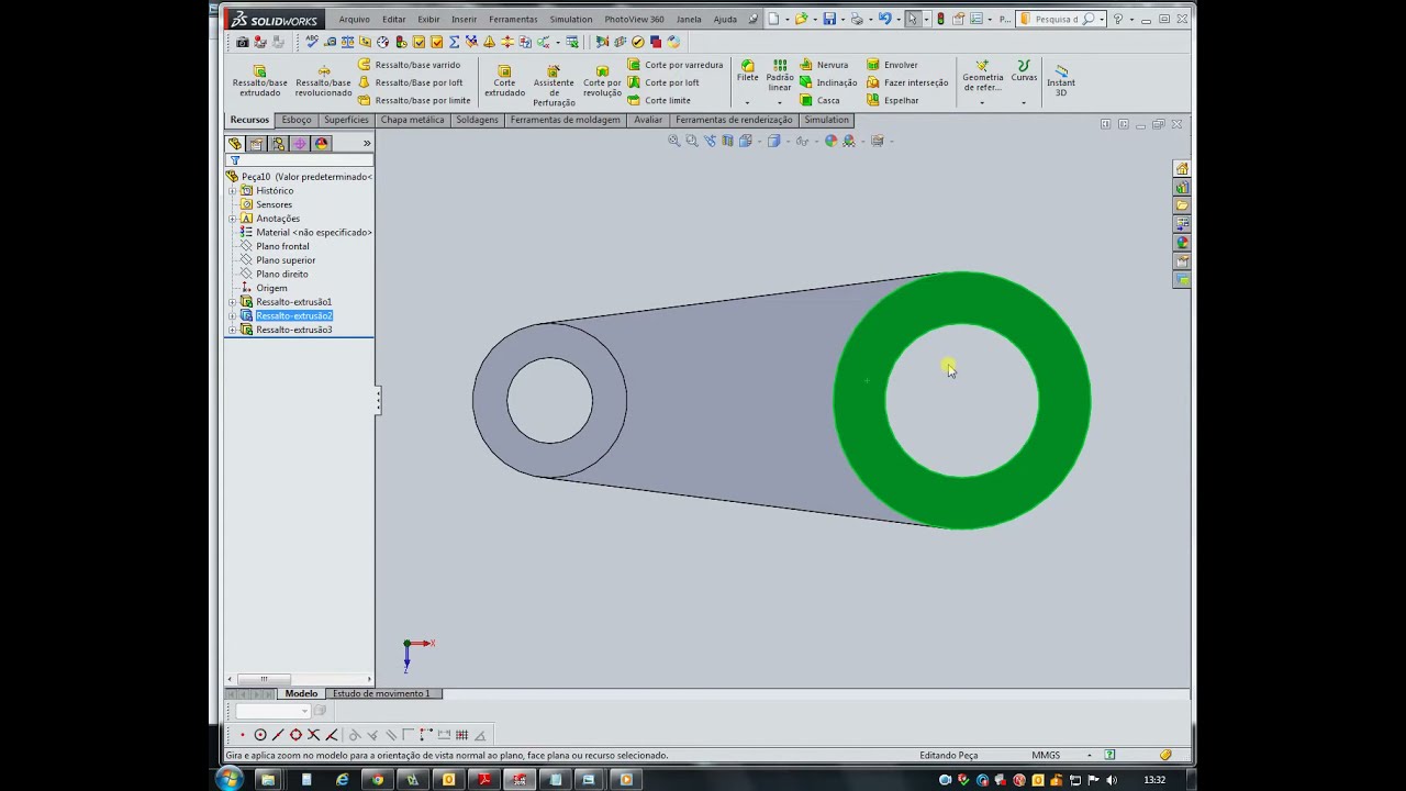Como modelar um Suporte duplo com nervura no SolidWorks