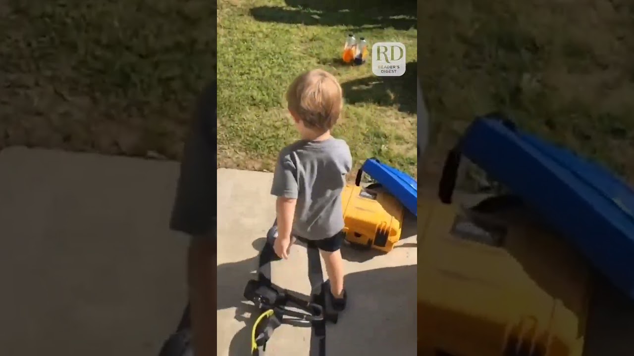 Toddler Excitedly Rushes to Greet Mom When she Returns Home