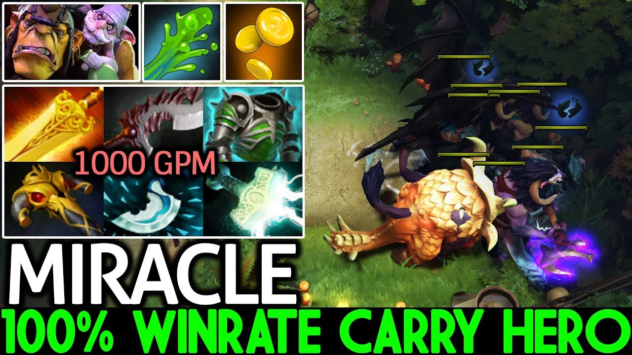 MIRACLE [Alchemist] Next Level Farming 100% Winrate Crazy Carry 7.22 Dota 2