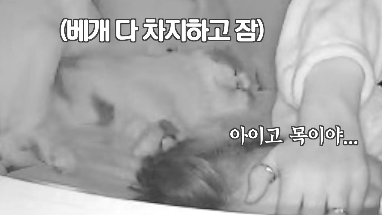SUB) 잘 때마다 목에 담 와서 홈캠 돌려봤더니 글쎄...