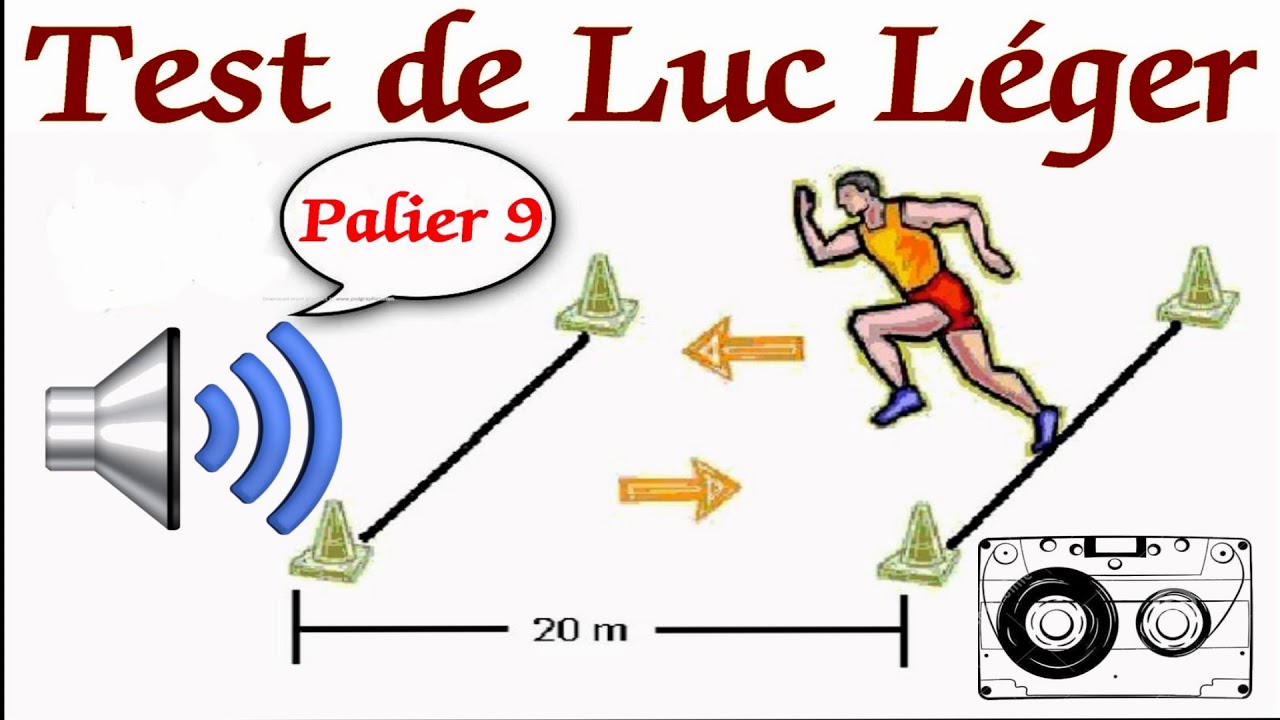 Test de Luc Léger Bande sonore originale. (Paliers de 1 minute sur 20 mètres - course navette)