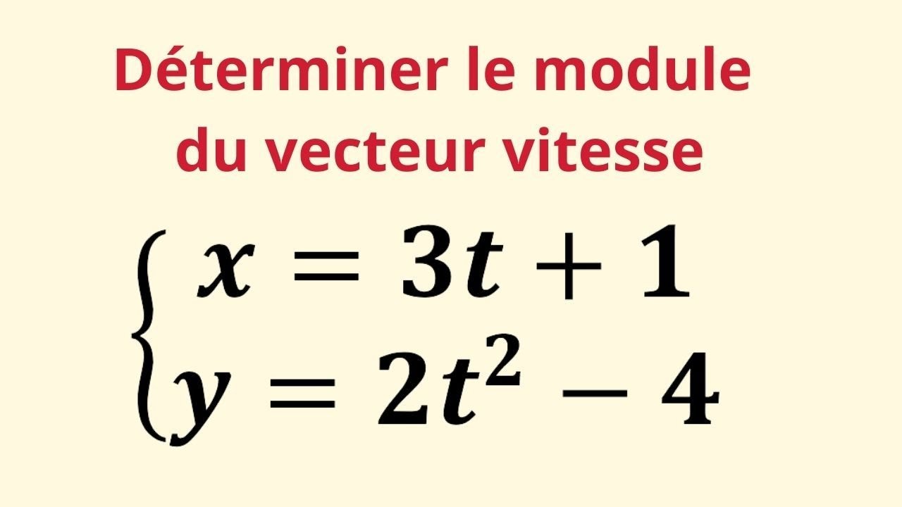 vecteur position d'un mobile