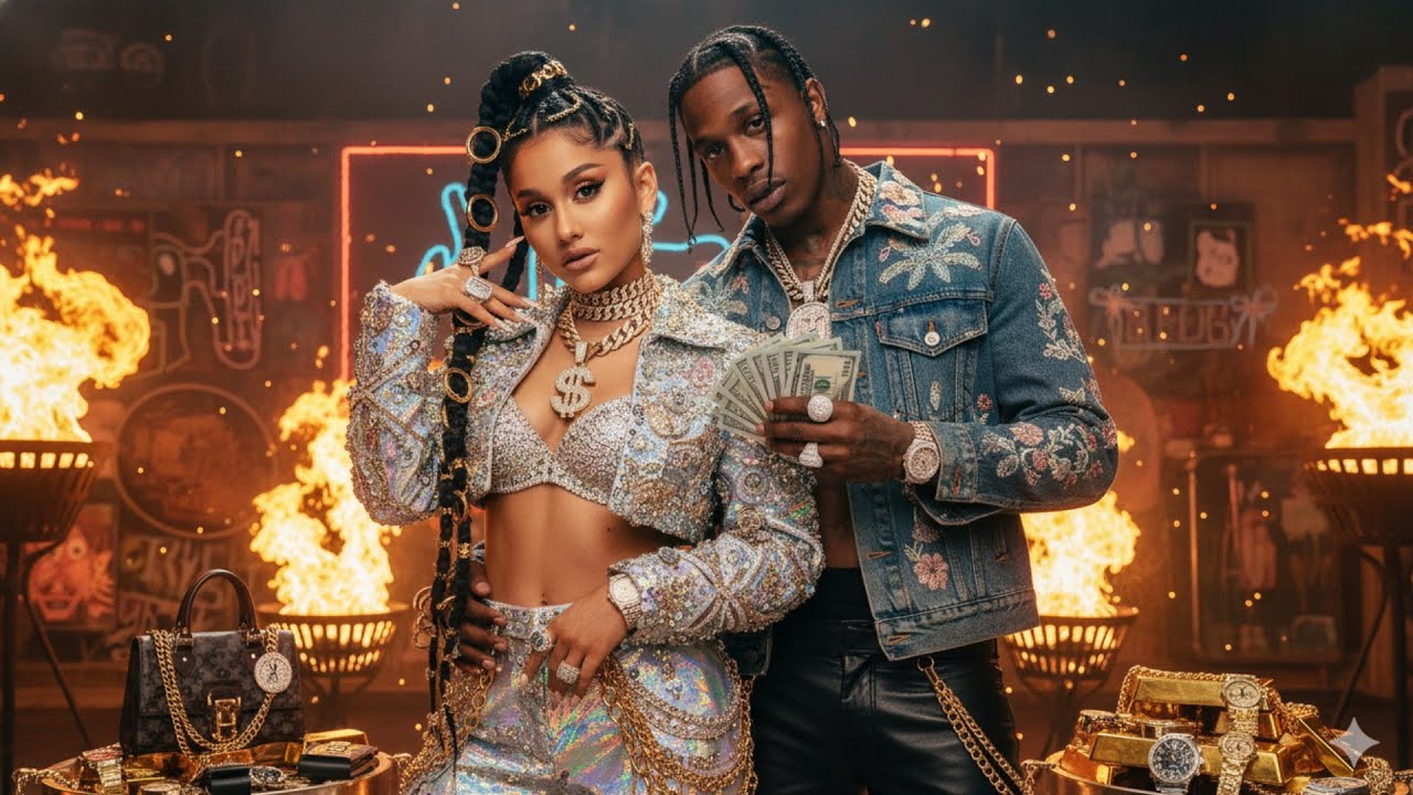 STARDUST GRAVITY Ariana Grande,Travis Scott (ft. Tyga, Drake) | (Official Lyrics Video)