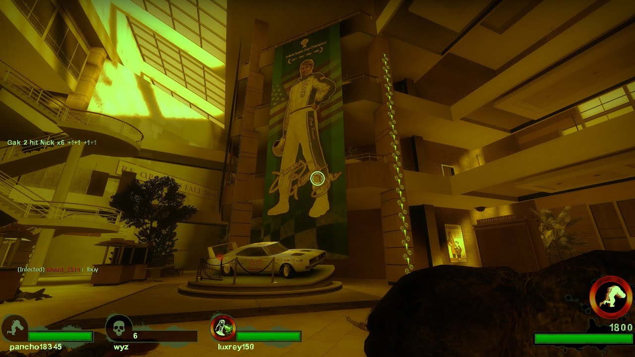 Left 4 dead 2 - Dead Center Final Atrium Versus Survivors Charger :D