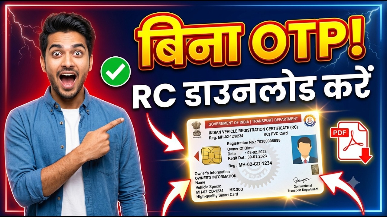 RC Download Online 2026 | Bina OTP RC Download New Process | Vehicle RC PDF Download
