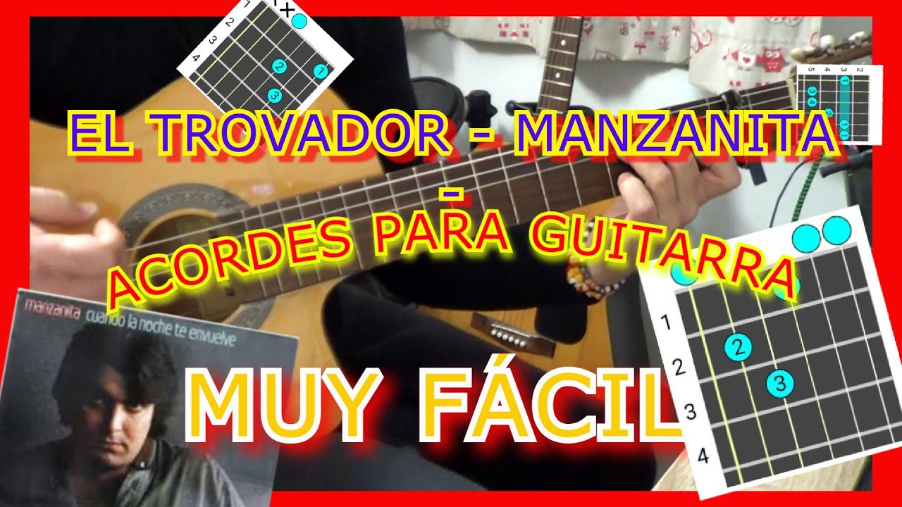 Tutorial acordes guitarra - EL TROVADOR DE MANZANITA -