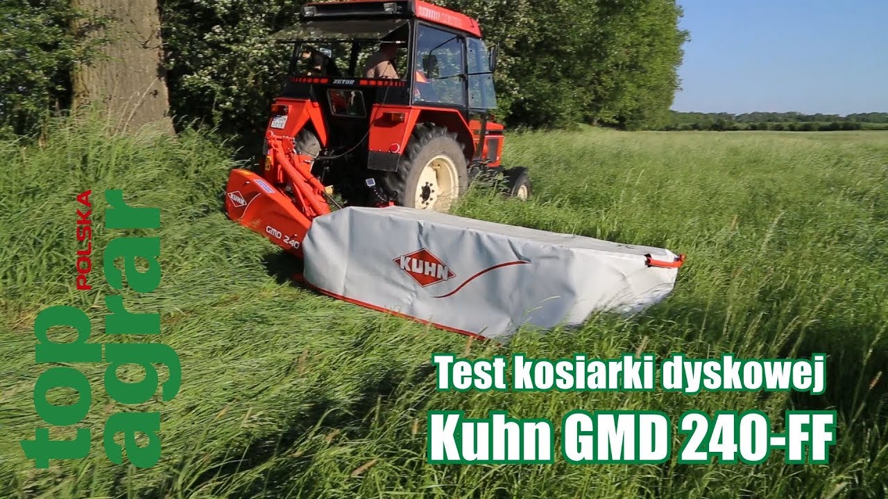Ostre cięcie kosiarki dyskowej Kuhn GMD 240-FF - test top agrar Polska