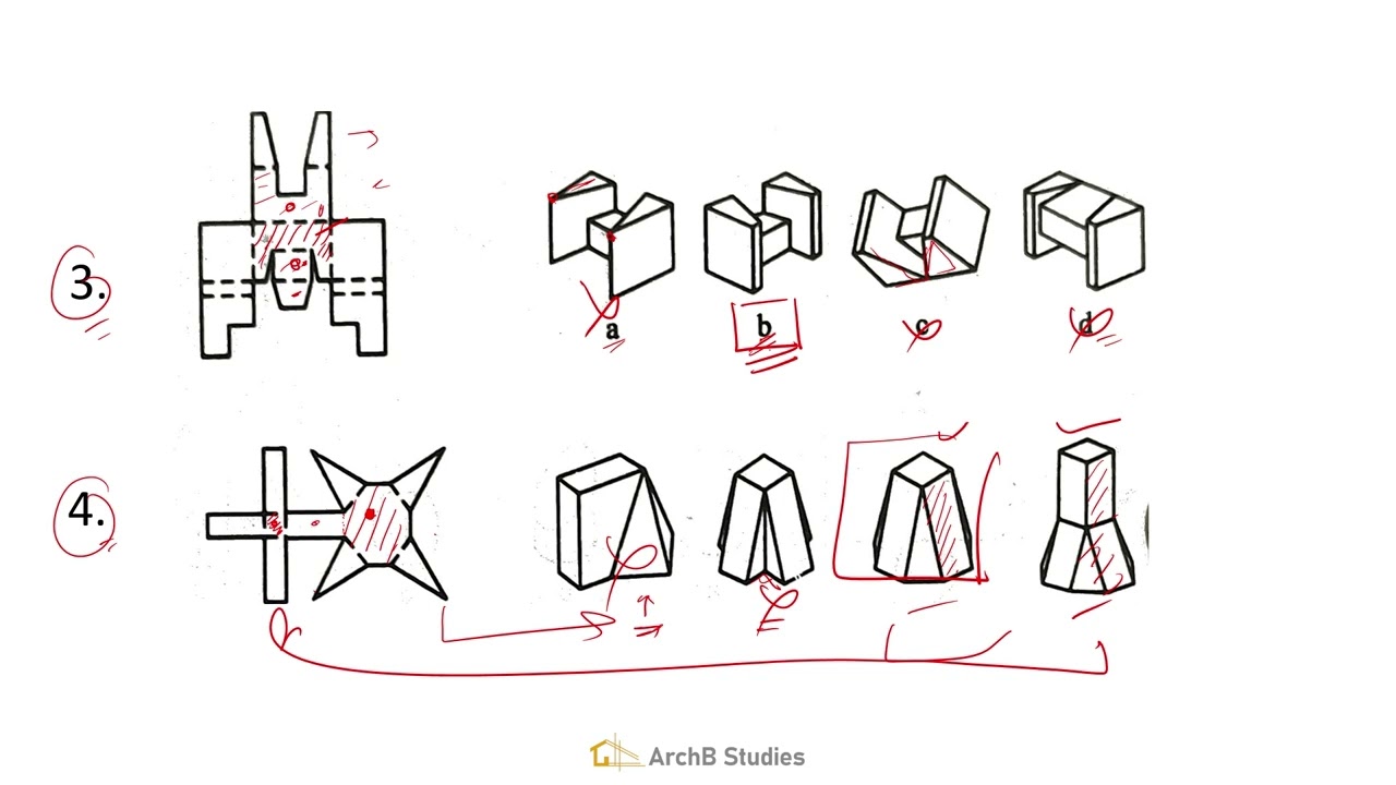 Folding the paper Sample Questions for Architecture Entrance Examinations |NATA | JEE Mains Paper 2