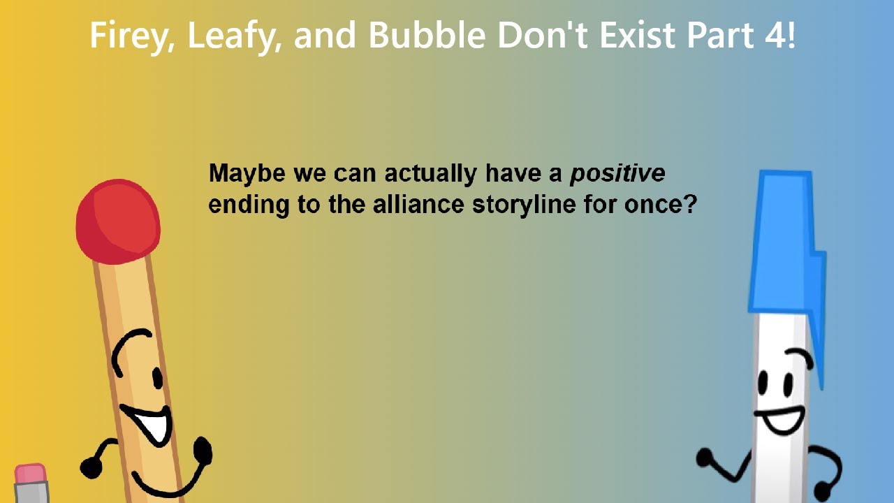 What if Firey, Leafy, and Bubble didn't exist? (Part 4: BFB post-split)