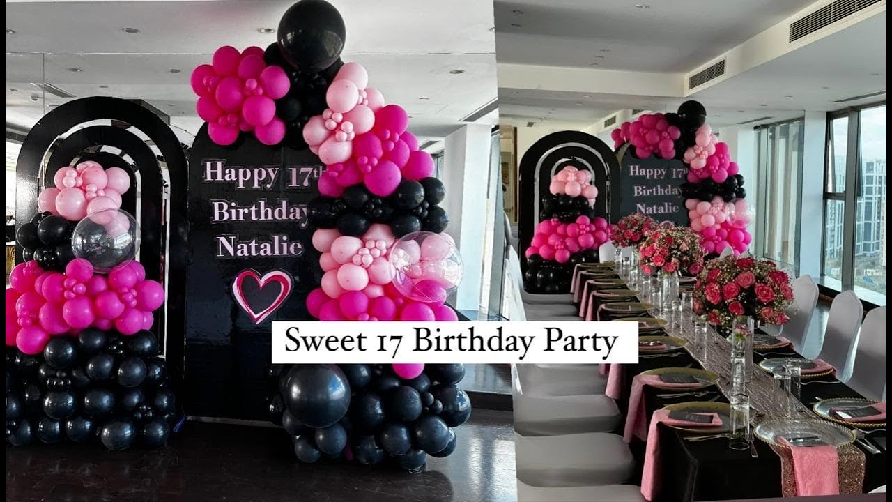 Sweet 17 Birthday Decor!🥳🤩 #sweet17th #birthdaycelebration #nairobi