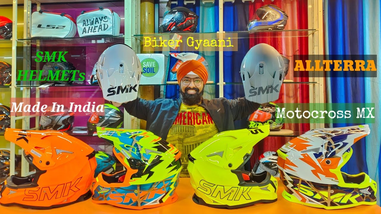 Unboxing BEST Motocross Helmet Around Rs.5500 | ALLTERRA | SMK Helmets |Made in INDIA |Biker Gyaani