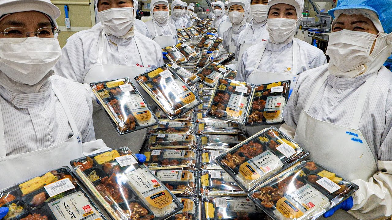 Популярный процесс массового производства пищевых продуктов на фабрике по производству ланч-боксов