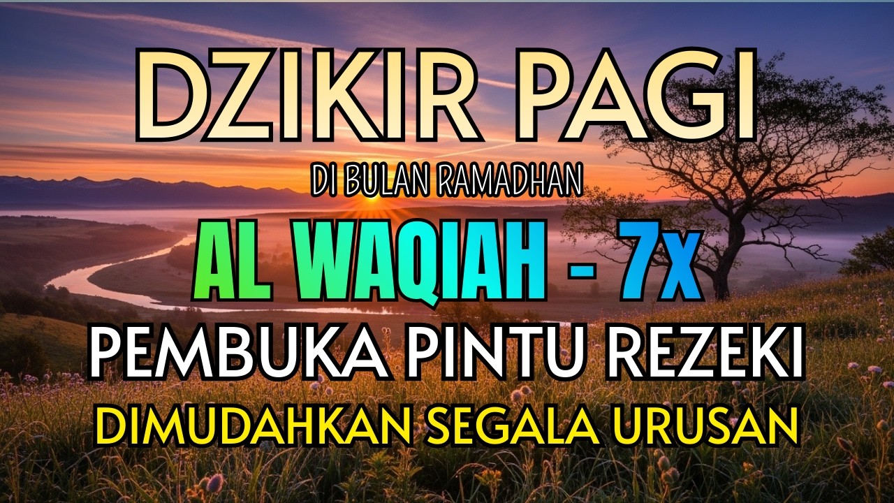 SUBHANALLAH‼️ Pintu Rezeki Terbuka Lebar | Dzikir Pagi Al Waqiah 7x Pelancar Usaha & Urusan 🤲
