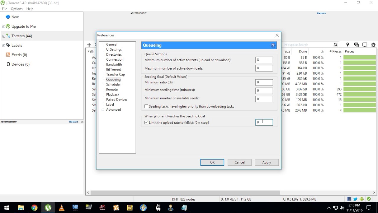 uTorrent No Auto Seeding