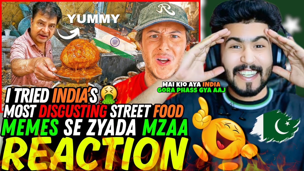 Reaction On I Tried India’s Most Disgusting Street Food 😅🤮 | Funny Reaction |Usama Reaction