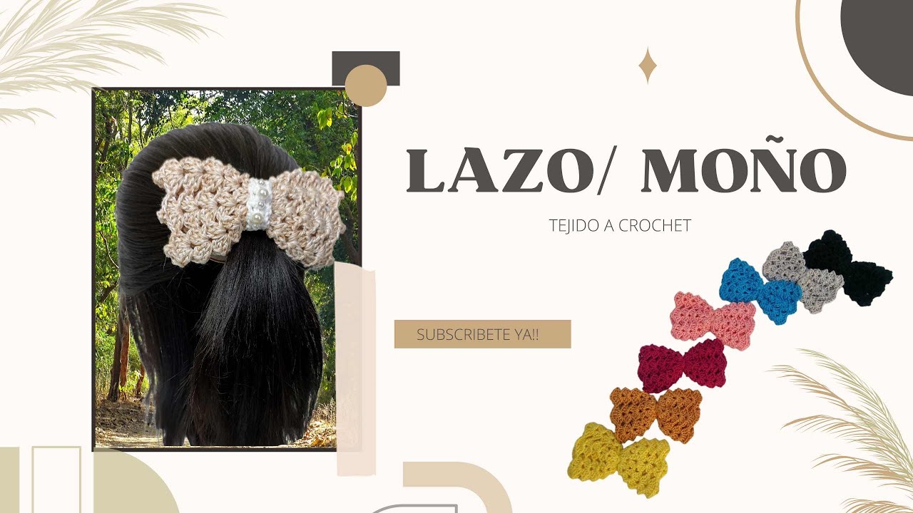 Como Hacer a CROCHET 🧶 un  Lazo o Moño 🎀 TEJIDO (paso a paso) ❤️ FACIL...!😉