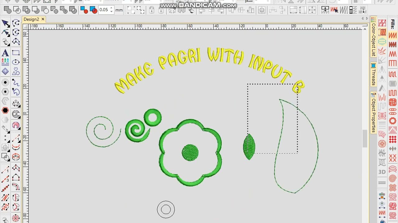 how to make PAgri tanka using input B #wilcomdesignpunching #wilcome