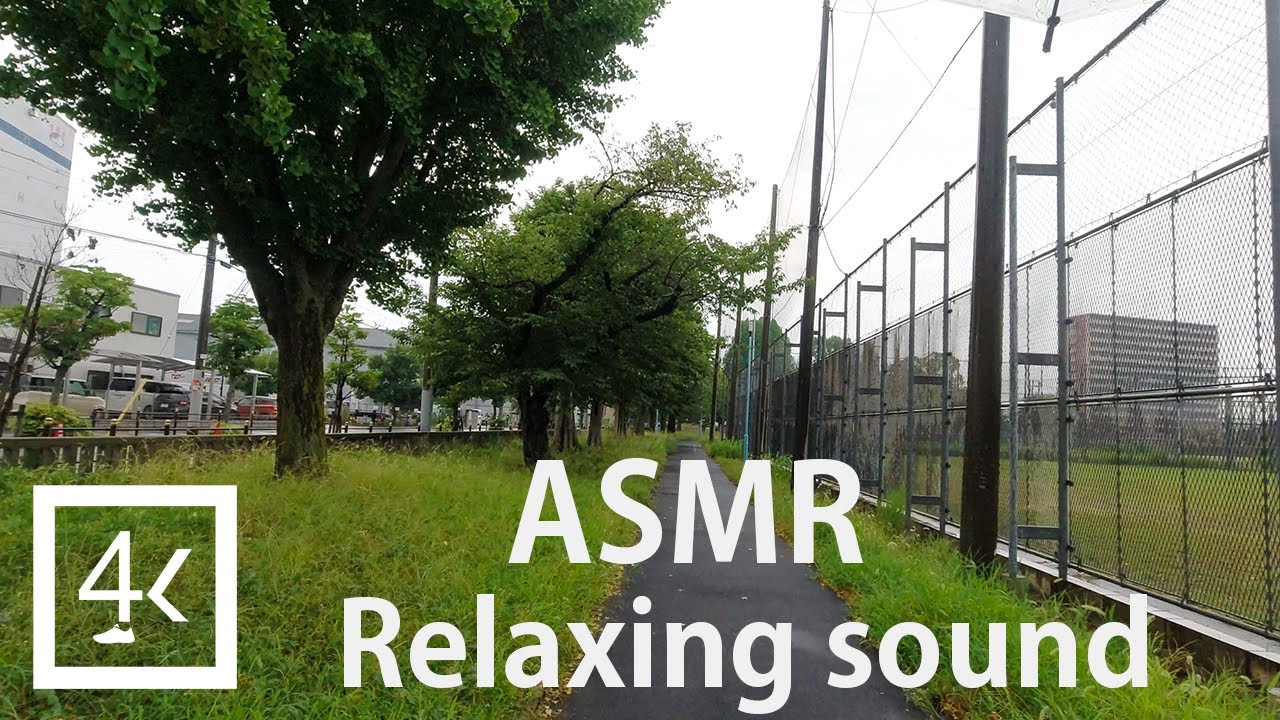[ASMR] 大阪雨の中に歩く| Osaka Rain Walk | Relaxing sound for study and sleeping