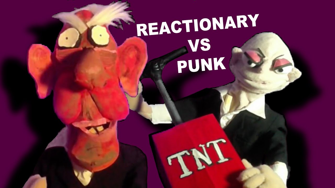 British Punk Puppet vs Reactionary who don’t like satire puppet & cartoon comedy 🤪🧨💥🤣 | Erica Crooks