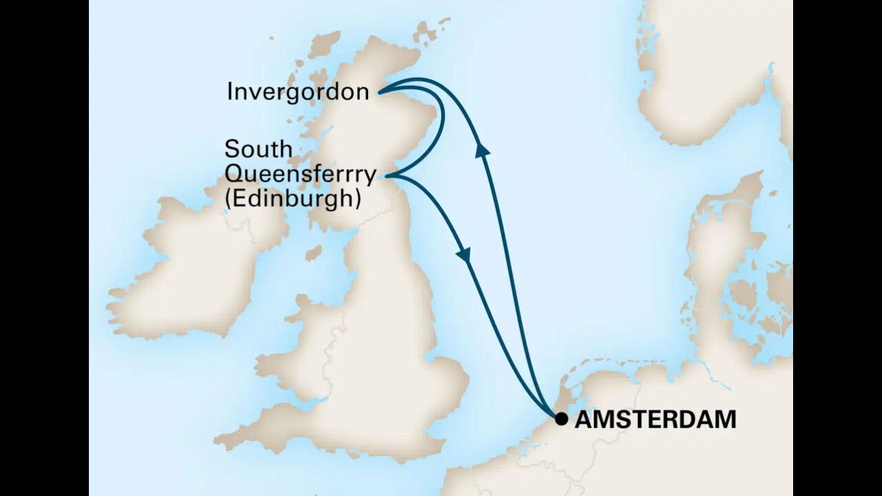 Cruise Ms Rotterdam to Scotland april 2023 (4k)