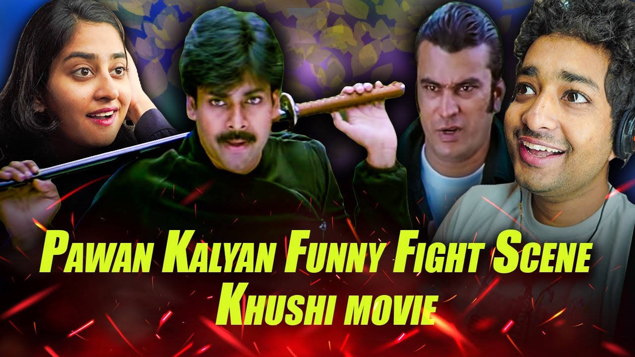 Pawan Kalyan Funny Fight Scene REACTION | Pawan Kalyan Best Lecture | Kushi Telugu Movie Scenes