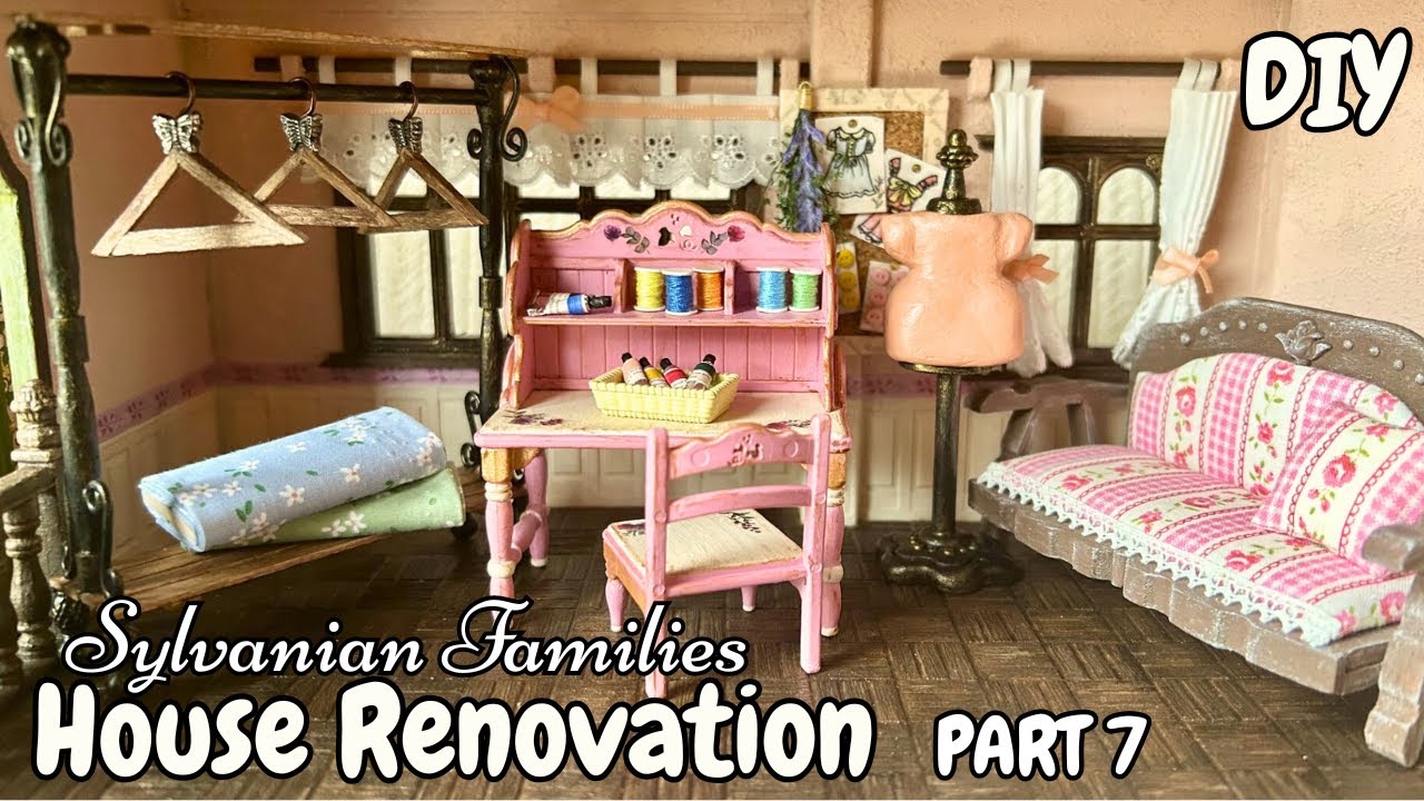 【DIY】シルバニアファミリーのお家改造 Part7🐭小さな幸せアトリエ/Sylvanian Families House Renovation #7–Happy atelier makeover🧵