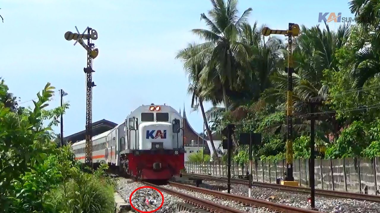 DUA LOKOMOTIF CC 201 & BB 303 BERPAPASAN DI SATU STASIUN
