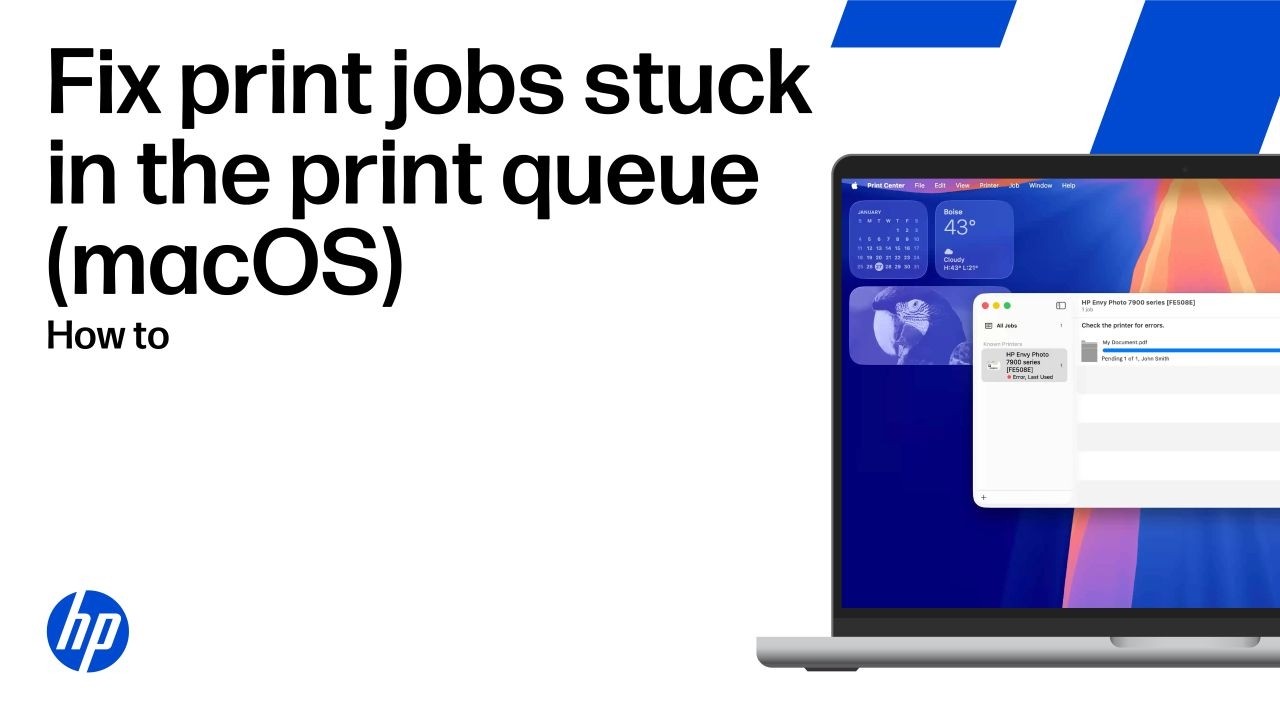 Fix print jobs stuck in the print queue in macOS for HP printers | HP Support