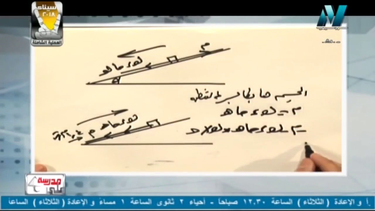 05-03-2018 رياضة 3 ثانوي ديناميكا تطبيقات على قوانين نيوتن أ شعبان عبد الرازق أ مصري إبراهيم