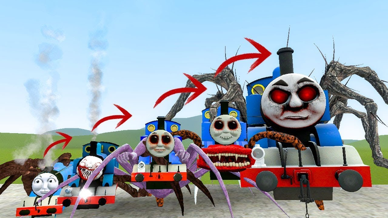 NEW UPGRADED EVOLUTION ALL CURSED THOMAS THE TRAIN MONSTER FAMILY in Garry's Mod!