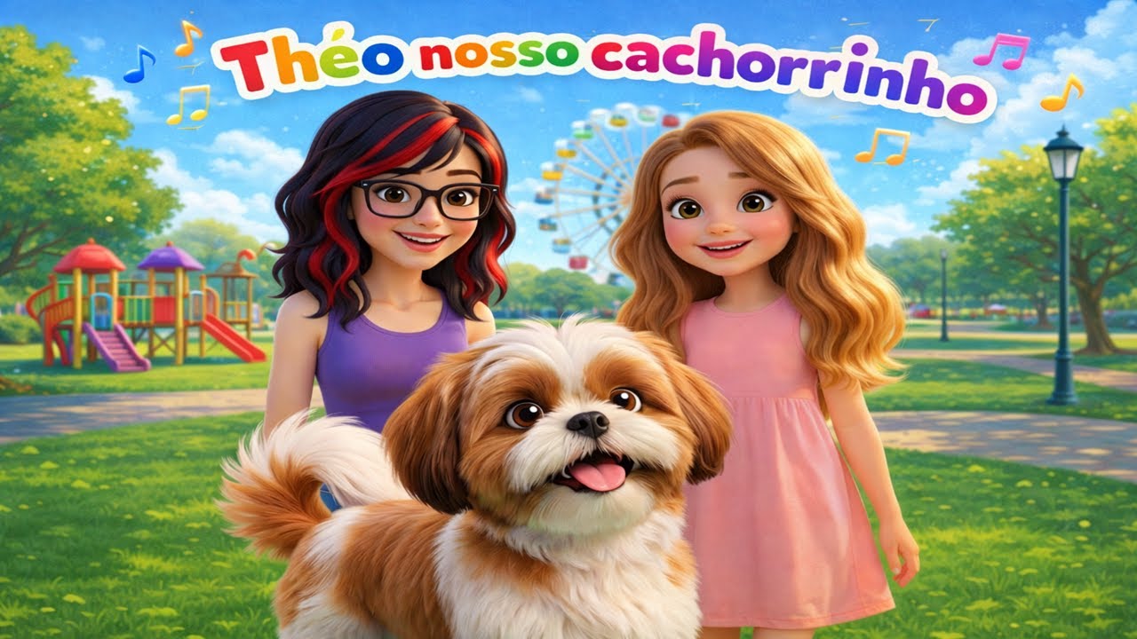 🐶 Théo nosso cachorrinho! Música Nova de Cachorrinho Shitzu | Lana e Luna