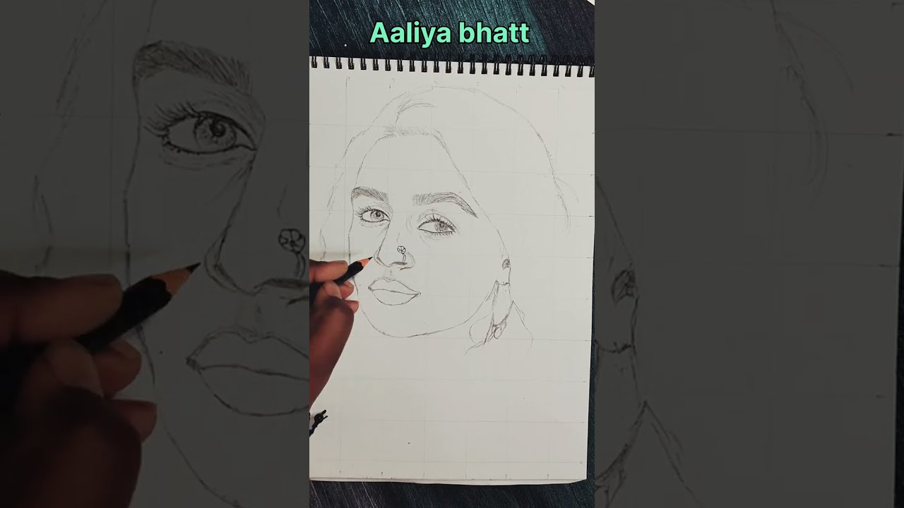 Aaliya bhatt sketch drawing step by step 🎨 #actors #bollywoodactorsketch #aaliyabhatt 
