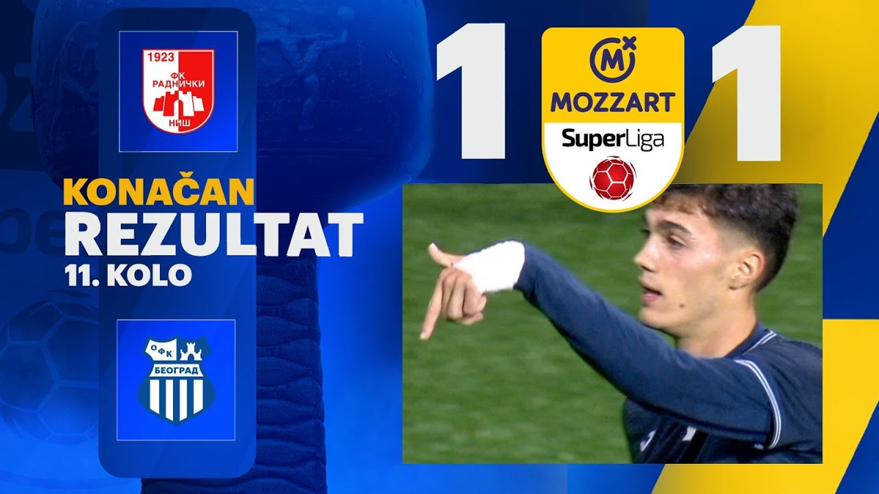Mozzart Bet Super liga 2024/25 - 11.Kolo: RADNIČKI NIŠ – OFK BEOGRAD 1:1 (1:0)