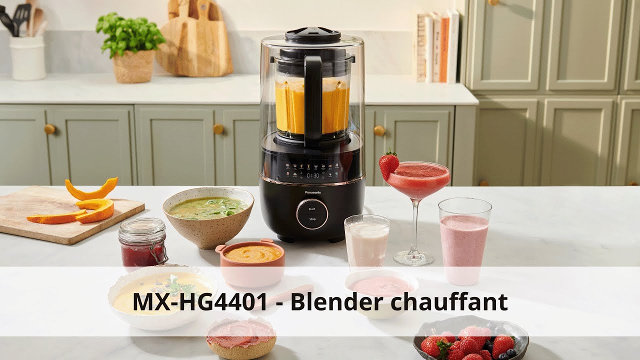 Blender chauffant Panasonic MX-HG4401 - idéal pour smoothies, soupes et sauces variées