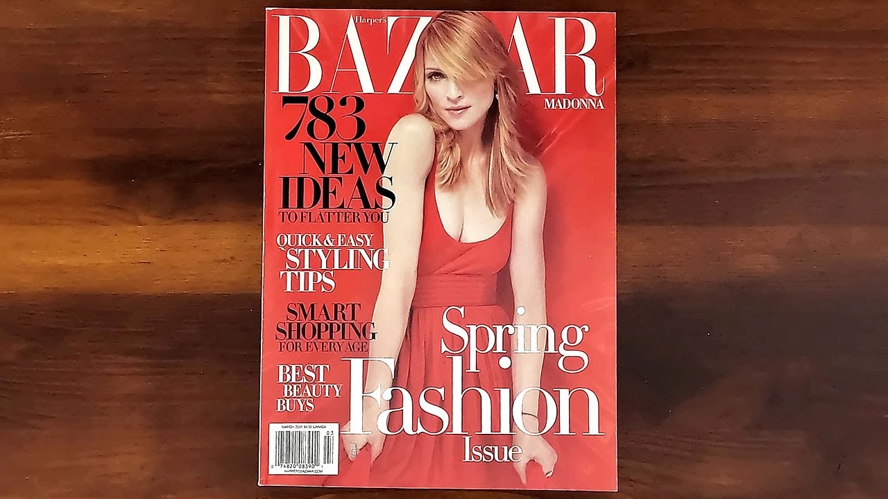 Harper's Bazaar March 2006 Madonna, Ralph Lauren, Giselle Bunchen | ASMR Magazine Flip Through