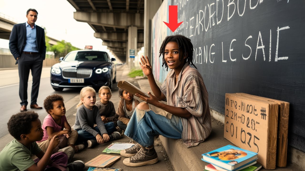 Billionaire Sees a Homeless Girl Teaching Street Kids — What He Did Next Shocked the City