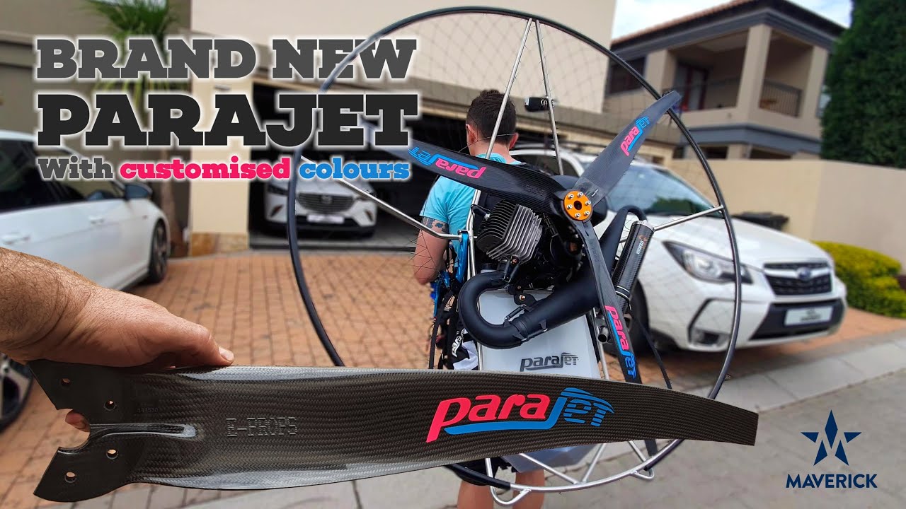 New Parajet Maverick Paramotor with custom colours