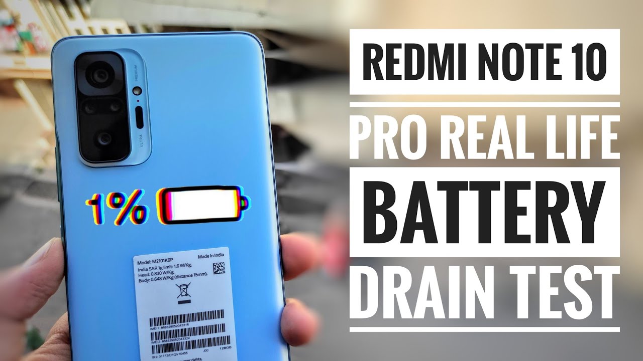Redmi Note 10 Pro  Real Life Battery Drain Test | Impressive Battery Backup !!
