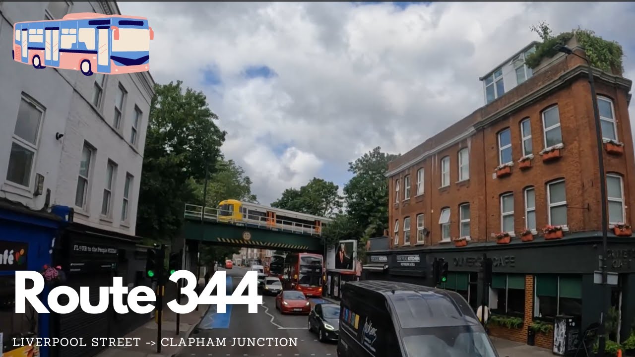 🚌 344 full bus route (Liverpool Street - Clapham Junction)