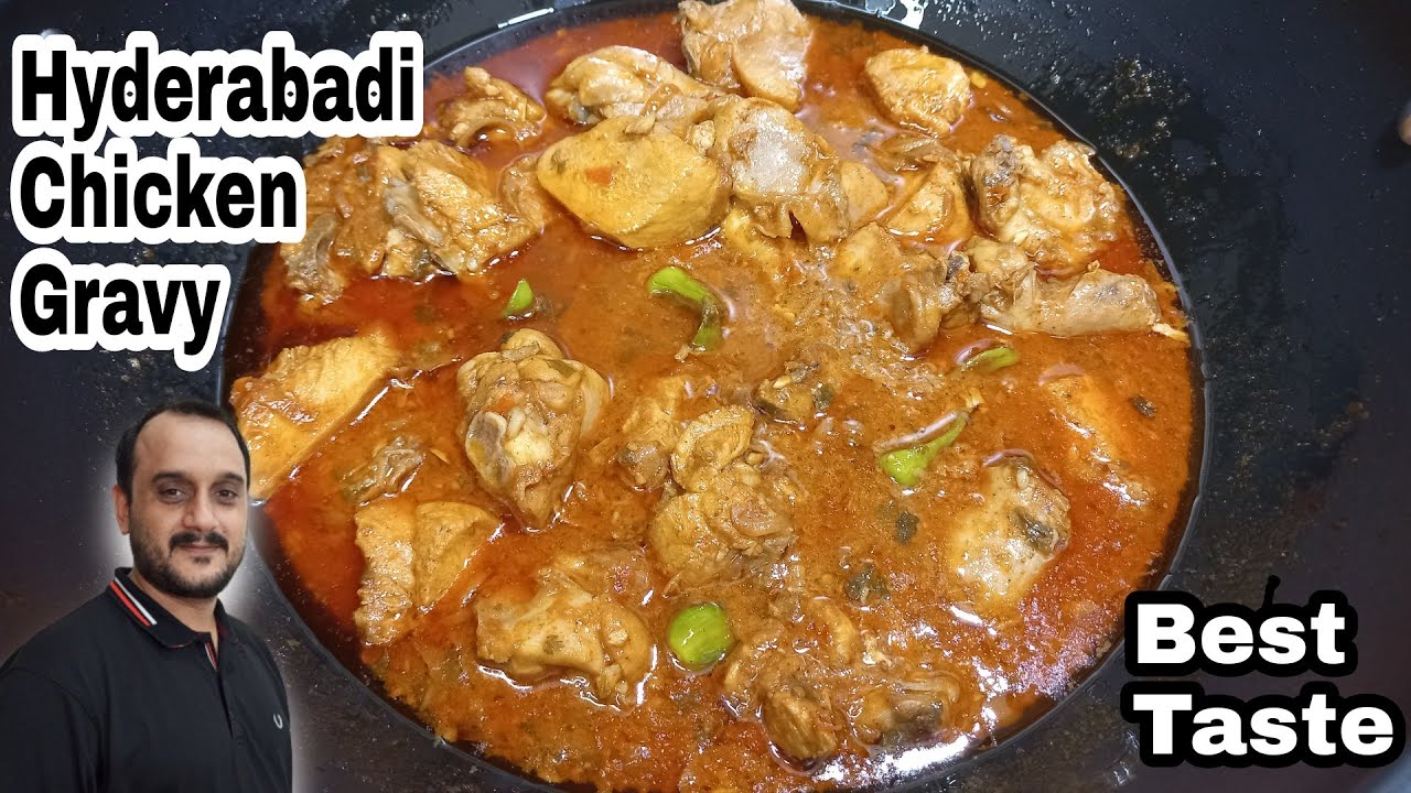 HYDERABADI CHICKEN GRAVY RECIPE | HYDERABADI CHICKEN CURRY | USMAN FOOD SECRETS
