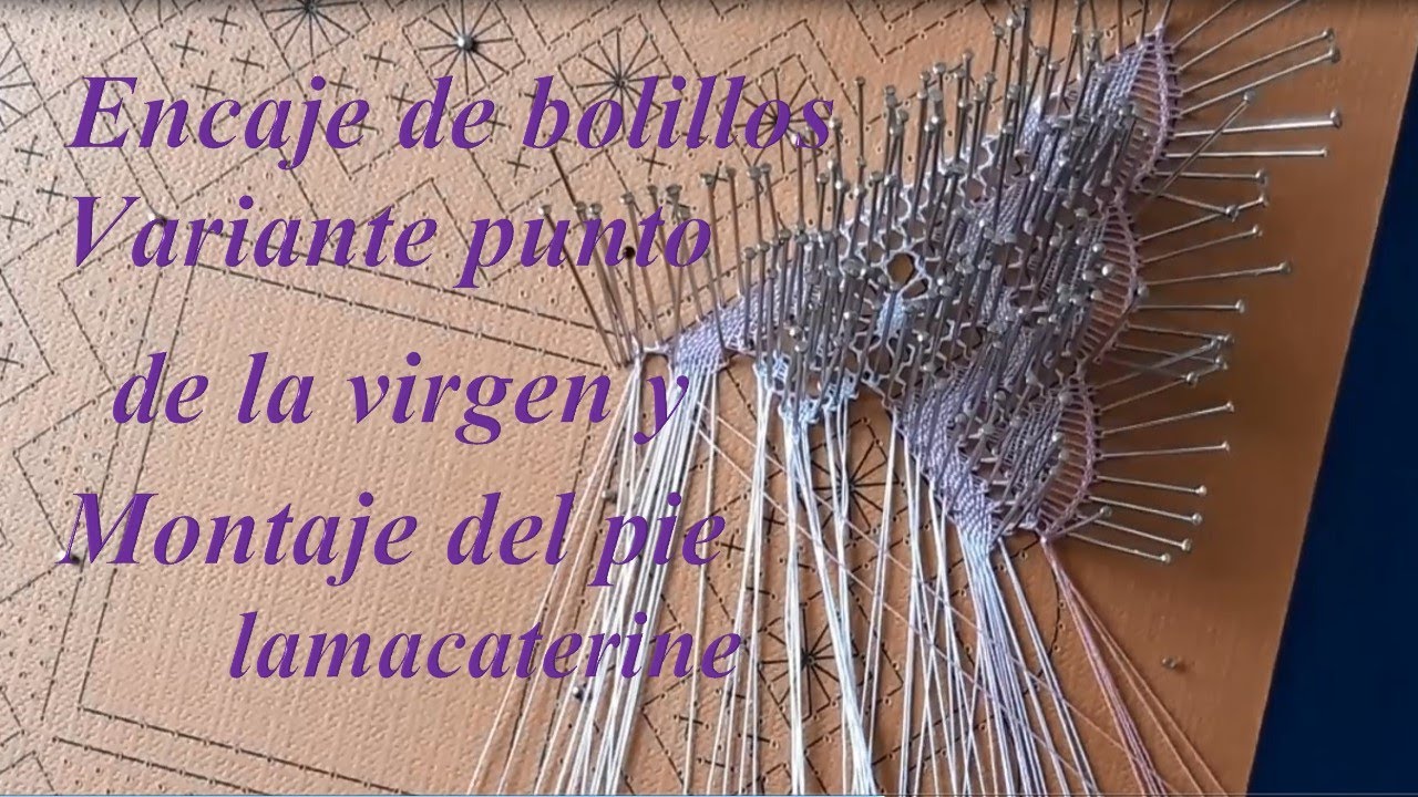 03 Bolillos: Pañuelo de Roka MR1952 -  Variante del  punto de la virgen y pie