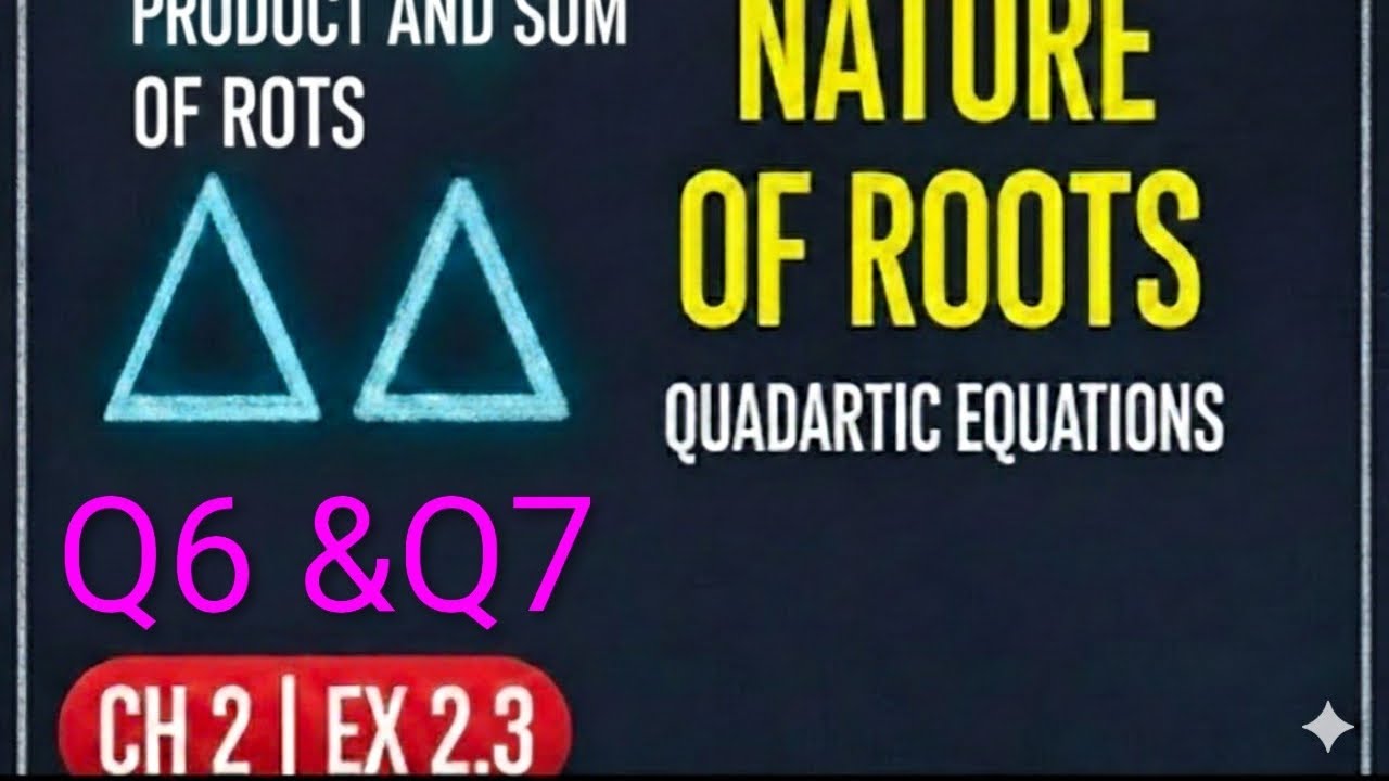 Lec# 48.Class 10th Mathematics  Ex#2.3(Q6&Q7)